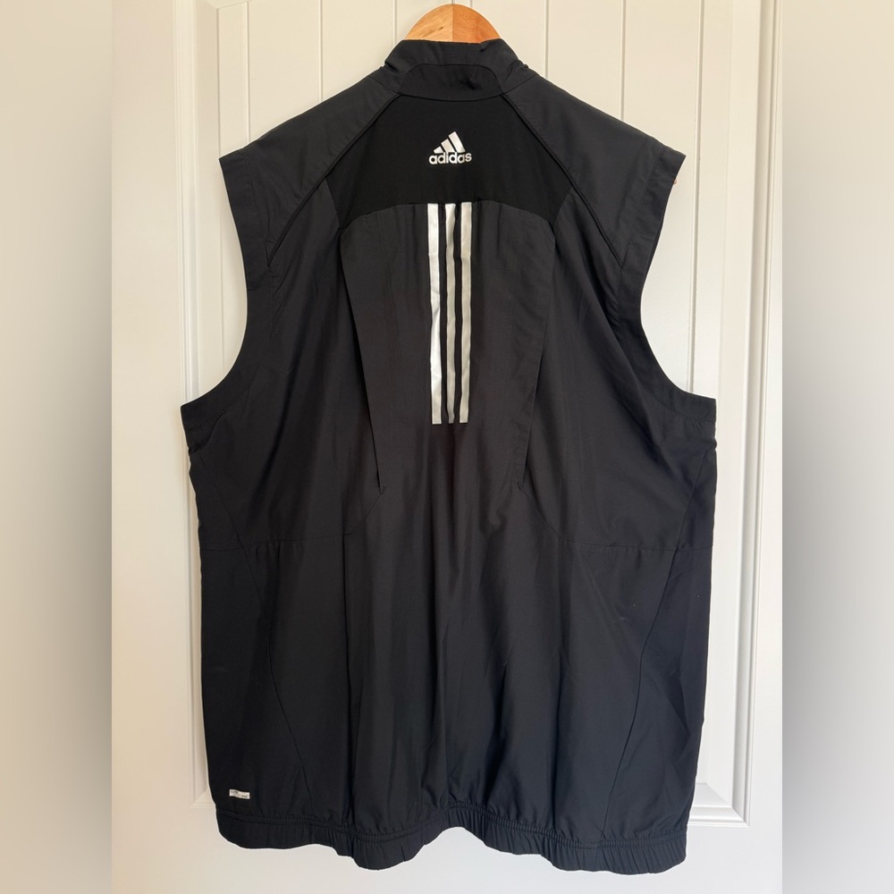 Adidas Golf ClimaProof Black Sleeveless 1/4 Zip Vest Mens Medium Athletic Wear
